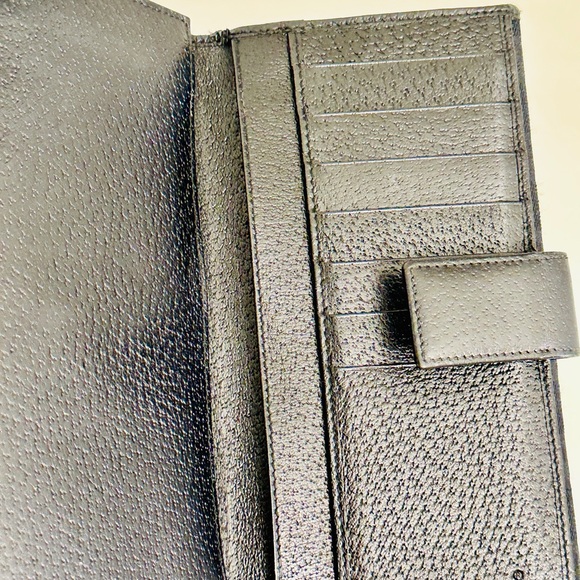 Gucci Dark Blue Clutch with iconic Gucci logo - Picture 4 of 12